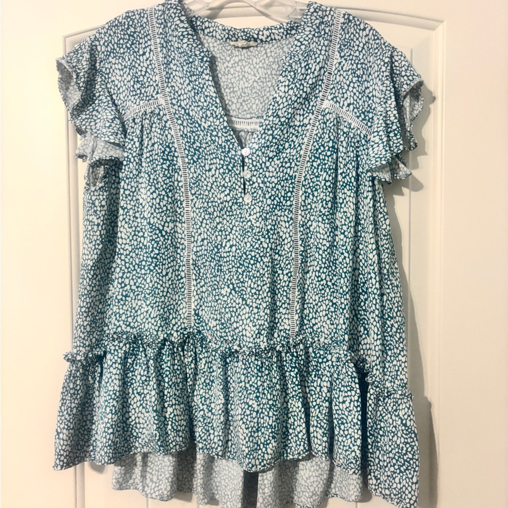 Jodifl S Blue Floral tunic shirt
